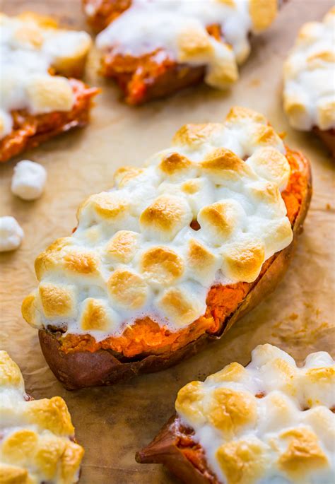 Toasted Marshmallow Twice Baked Sweet Potatoes Baker By Nature