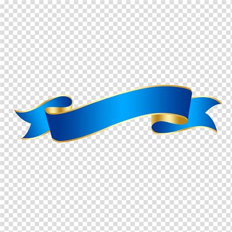 Blue Ribbon Logo Colored Ribbon Transparent Background Png Clipart