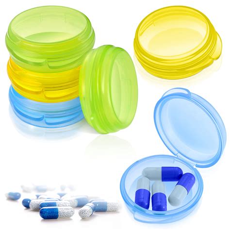 Packs Small Pill Container Box Portable Pill Case Daily Mini Pill