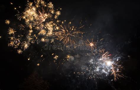 Beautiful Yellow Firework Stock Photo Image Of Nighttime 42747114