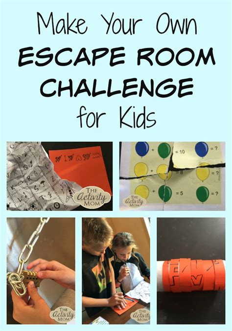 Ideas for puzzles and clues using materials from home for kids or adults. The Activity Mom - Make Your Own Escape Room Challenge for ...
