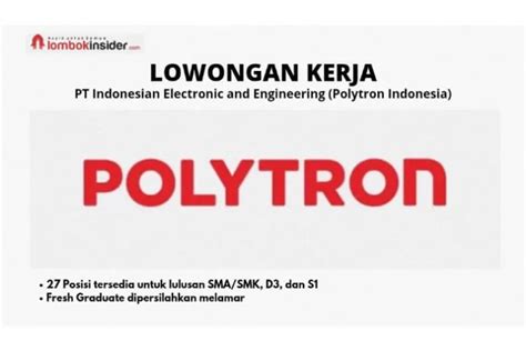 27 Posisi Lowongan Kerja Pt Indonesian Electronic And Engineering