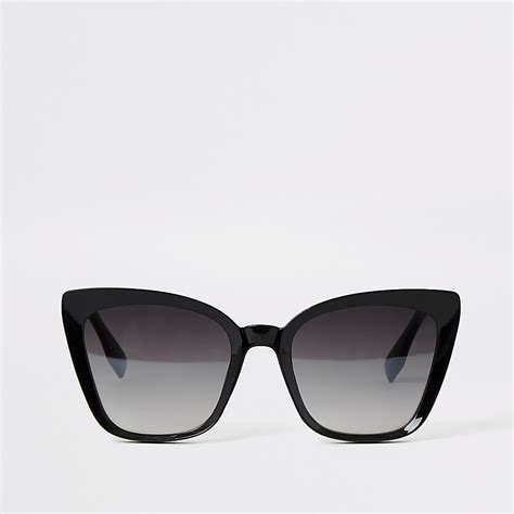 Black Frame Cateye Sunglasses River Island