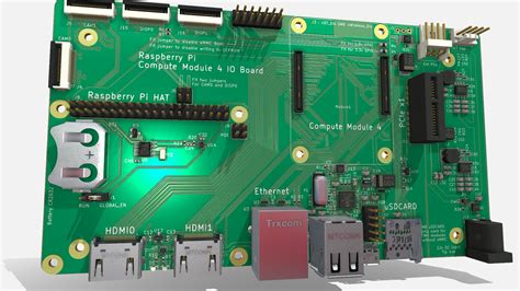 Raspberry Compute Module Io Board Buy Royalty Free D Model By F A