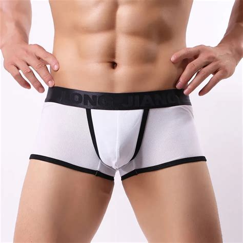 new 2019 breathable mesh men boxers four corner underwear wholesale underpants panties male