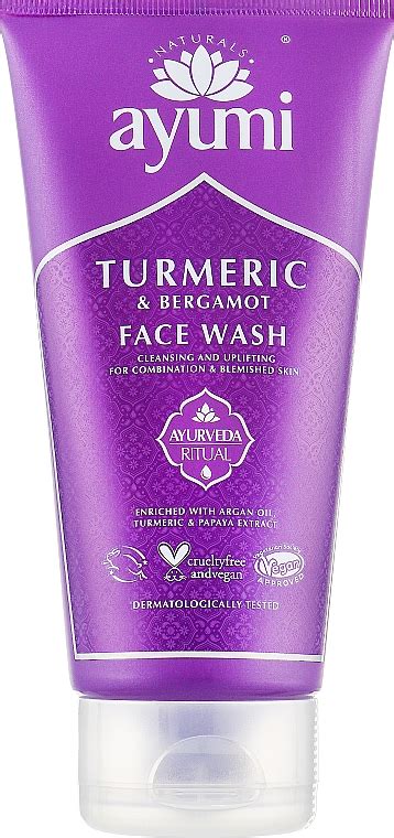 Ayumi Turmeric Bergamot Face Wash Detergente Viso Con Curcuma E
