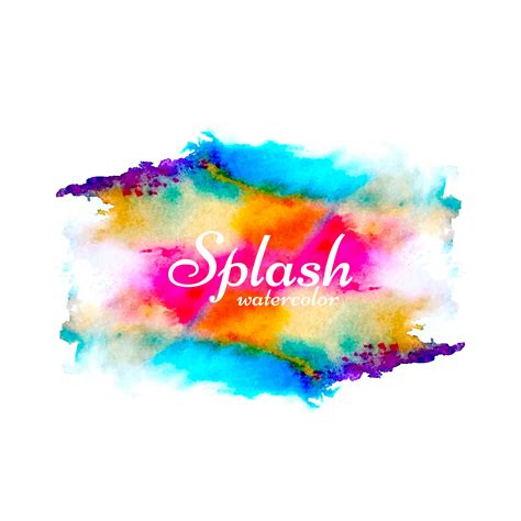 Colorful Watercolor Splash Decorative Design Background 345532