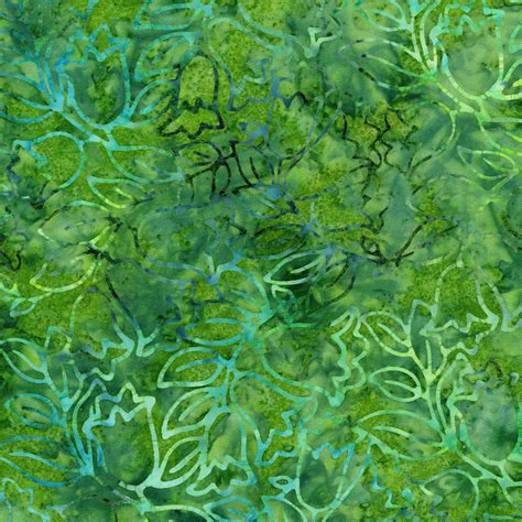 2980 002 Malam Batiks Iv Coral Bells Green Batik Fabric Rjr Fabrics
