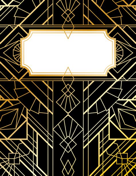 Free Printable Art Deco Binder Cover Template Download The Cover In