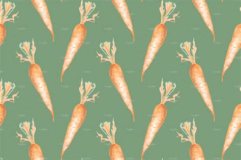 Carrot Vector Seamless Pattern Graphic Patterns Creative Market