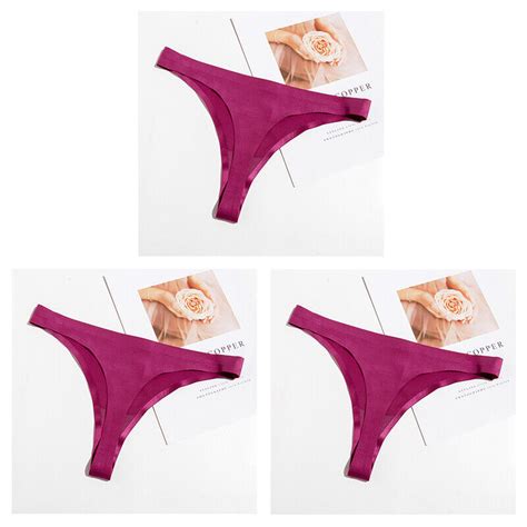 3 Pack Sexy Women Seamless Bikini Thong Gstring Tback Panties Lingerie Underwear Ebay