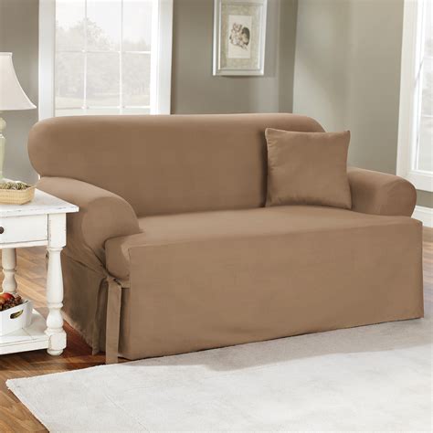There are lots of things that need to be considered. Sure Fit Cotton Duck T-Cushion Sofa Slipcover - Sofa ...