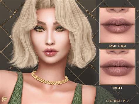 Julhaos Patreon Lips Preset 10 Sims 4 Body Mods The Sims 4