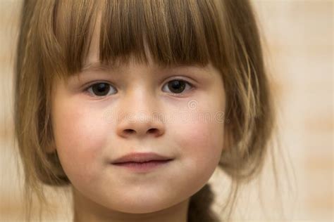 Close Up Portrait Of Cute Little Girl Stock Photo Image Of Child