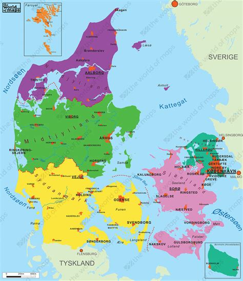 Simple Digital Denmark Map 68 The World Of