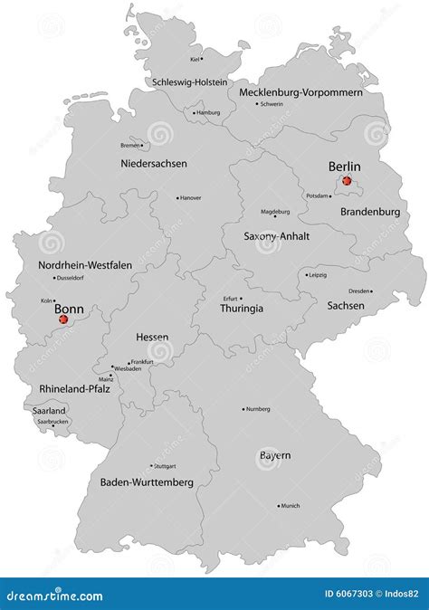 Map Of Germany Stock Photos Image 6067303