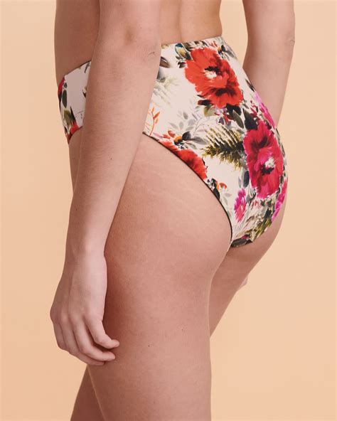 PQ Swim EMERALD Hillary Reversible High Leg Bikini Bottom Reversible Print Bikini Village