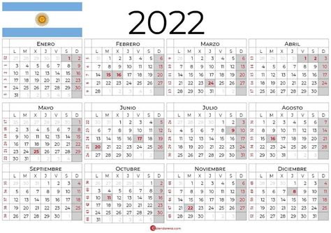 Calendario 2022 Y Feriados En Argentina Calendario Liturgico