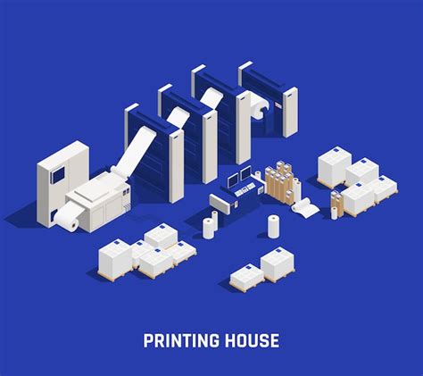 Free Vector Printing House Unit Composition
