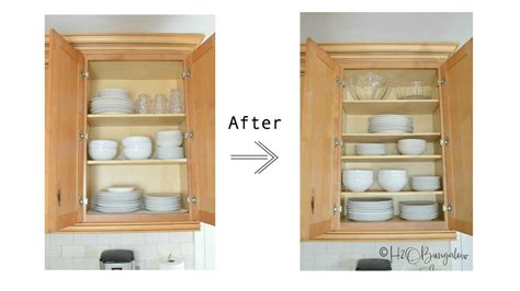 Build your own custom roll outs for kitchen cabinets or pantries for about $10! How to Add Extra Shelves to Kitchen Cabinets - H2OBungalow