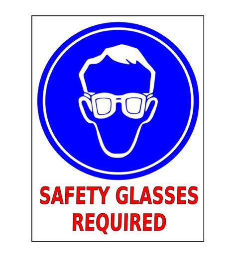 Safety Glasses Required Sign 1 Sign Shop Mighty Line