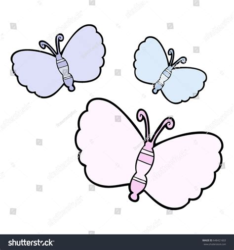 Cartoon Butterflies Stock Vector Royalty Free 648421603 Shutterstock