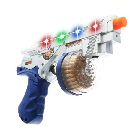 Kidfun Space Soldier Toy Gun Galaxy Blaster Colorful Spinning Led