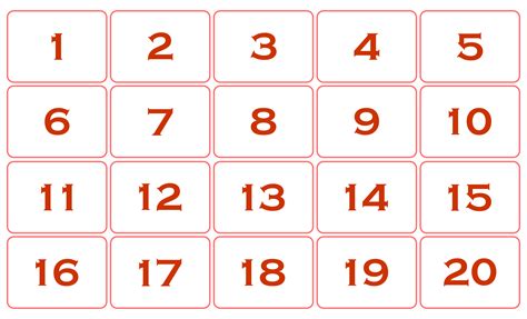 Printable Number Counting Cards
