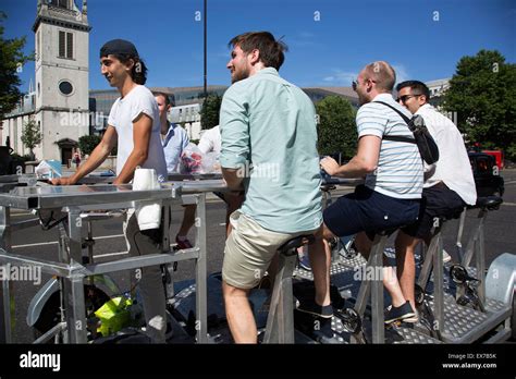 Summertime In London England Uk The Pedibus Is An 8 Seater Cycle