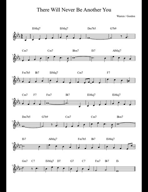 There Will Never Be Another You Sheet Music Download Free In Pdf Or Midi