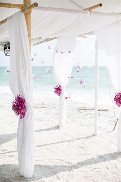 Purple Beach Wedding Arch Decor Ideas