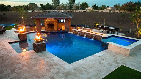 Custom Swimming Pools And Spas Inspired By Your Lifestyle Backyard Pool Landscaping Custom