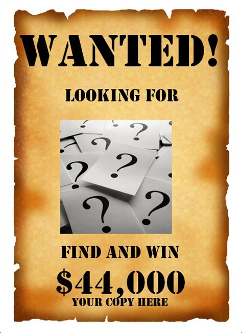 20 Free Wanted Poster Templates to Download | Sample Templates
