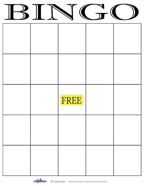 blank bingo cards printable free