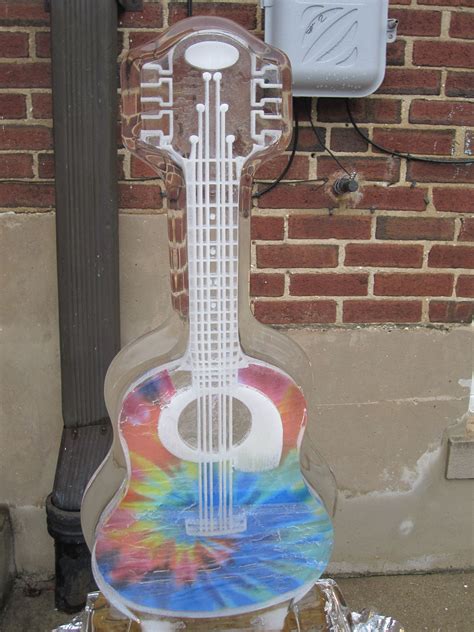 Tie Dyed Guitar Ice Sculpture From An Event I Held At My Music School