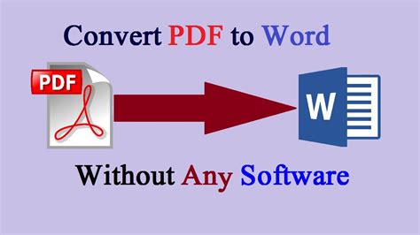How To Convert Pdf To Word Document Without Using Any Software