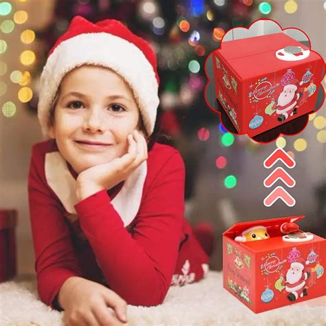 Electronic Piggy Bank Toy Money Box Coins Saving Atm Safe Santa Claus