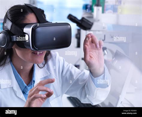 Scientist Using Virtual Reality To Understand A Research Experiment In