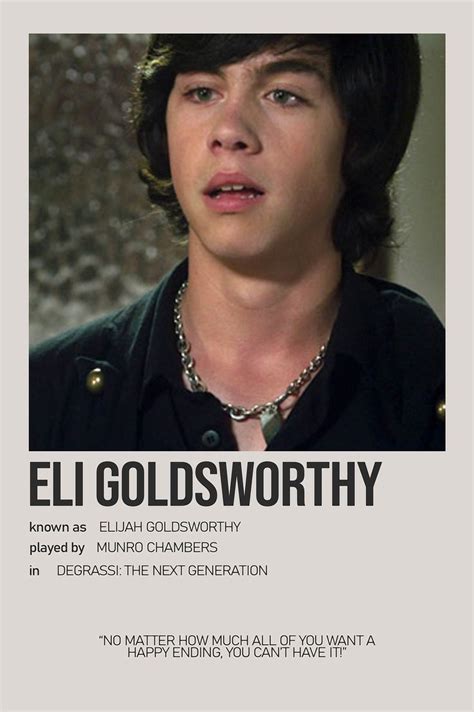 Eli Goldsworthy Minimalist Polaroid Poster Degrassi The Next Generation Degrassi Minimalist