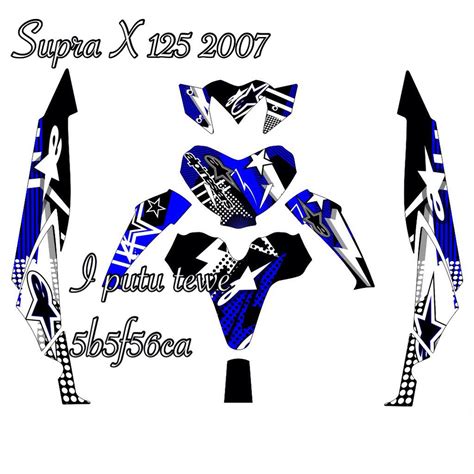 This fan page of honda supra x 125 (indonesia) honda wave 125 (japan, thailand Ide 98 Modifikasi Striping Motor Supra X 125 Terlengkap | Motor Punk