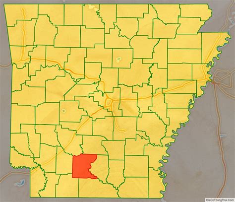 Map Of Ouachita County Arkansas