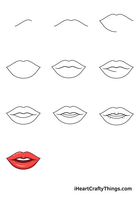 How To Draw Lips Simple Step By Step Although It May Seem Complicated