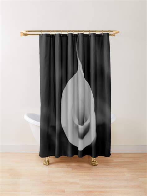 Calla Lily Flower Unfolding Shower Curtain By Anna Lemos Designer