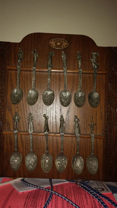 franklin mint grimm s fairy tales spoons pewter current market value