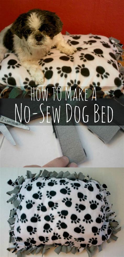 Check out a nearby thrift store or garage sale for old dresser drawers. How To Make a No Sew Dog Bed | Diy dog sweater, Diy dog ...