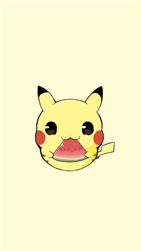 Aquí tienes una selección de más de 200 dibujos ✅ pikachu kawaii, el personaje más famoso de pokémon. Watermelon ! | Cute pikachu, Cute pokemon wallpaper, Pikachu