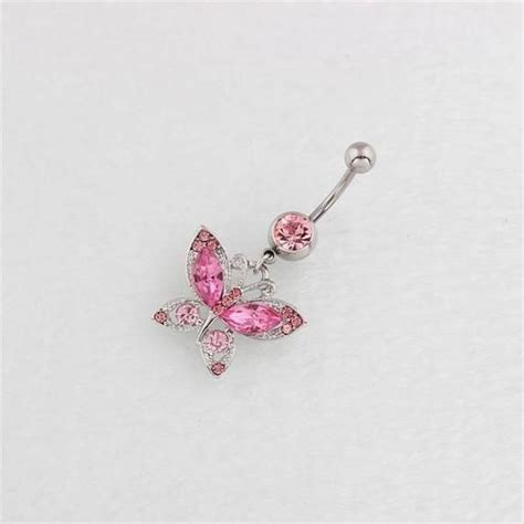 Sexy Rhinestone Butterfly Dangling Navel Belly Sex Navel Etsy Australia Cute Belly Rings