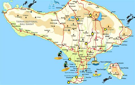 Bali Tourist Map - Bing