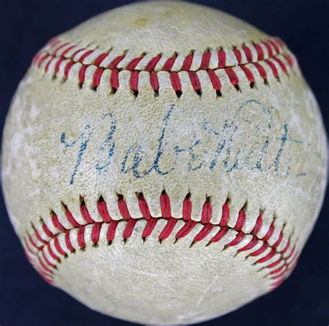 Lot Detail Babe Ruth Single Signed Oal Harridge Baseball Jsa