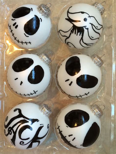 Nightmare Before Christmas Ornaments Faces Of Jack Painted By Joey